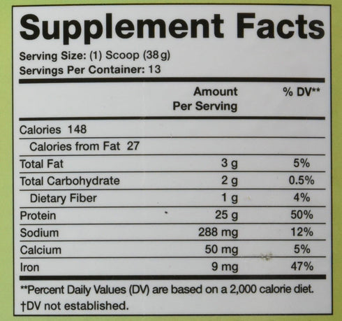 Olympian Labs Vanilla Pea Protein, 494 Grams, 13 Servings