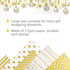 Koogel 100 Sheets Gold White Metallic Tissue Paper, 20 x 14 Inch for Gift Wrapping, DIY Crafts, Graduation