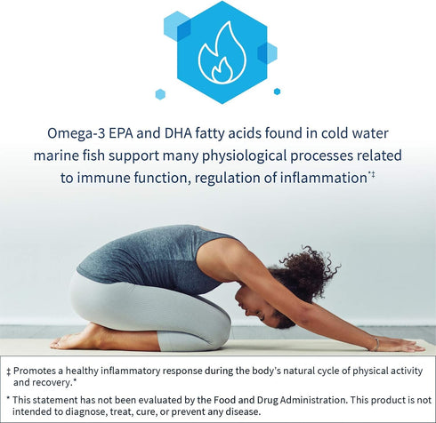 Klaire Labs Marine Fish Oil - Ultra Pure 300mg EPA & 200mg DHA Omega 3, Gluten-Free, 100 Softgels
