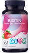 Biotin Gummies for Hair, Skin, and Nail Growth - 10,000mcg Supplement for Women & Men, Natural Gluten Free, 90 Count