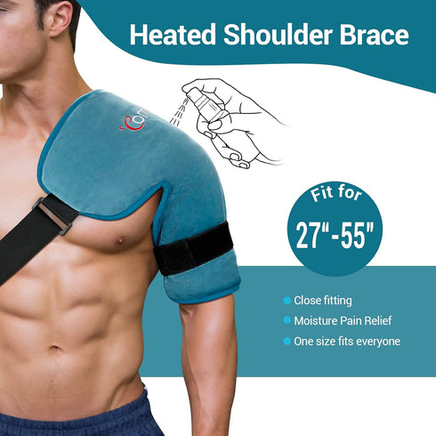 Comfytemp Shoulder Heating Pads - FSA HSA Eligible Heated Brace for Rotator Cuff Pain Relief, 3 Heat Settings