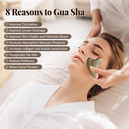 LEILIQING Purchased products: Gua Sha jade massage tools, Gua sha facial and full-body skin massage tools. Women who