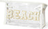 Preppy Patch Cosmetic Bag - Summer BEACH Chenille Varsity Letter Transparent PVC Zipper Makeup Bag for Women