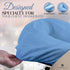 London Linens Premium Extra Thick 100% COTTON Flannel Massage Face Cradle Cover, Includes 4pcs, Baby Blue