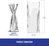 MT Products Silver Metallic Mylar Wine Gift Bags - Pack of 25, 6.5" x 18", Great for Wine Pull