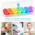 Weekly Pill Organizer 2 Times a Day - AM PM with 7 Daily Color-Coded Cases for Vitamins, Medicine, & Supplements