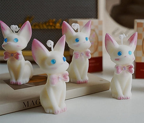 T-shin Candle,100G Cat Shaped Scented Cute Jiji Cat Animal Aroma Soy Wax Decorative Candle for Table Photo Prop