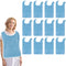 Telooco 12 Pack Adult Bibs for Women/Men, Reusable Clothing Protector with Crumb Catcher,