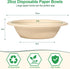 50 Pack Disposable Bowls, 20 oz Heavy Duty Paper Soup Bowls, Biodegradable Compostable for Salad, Ice Cream, Party