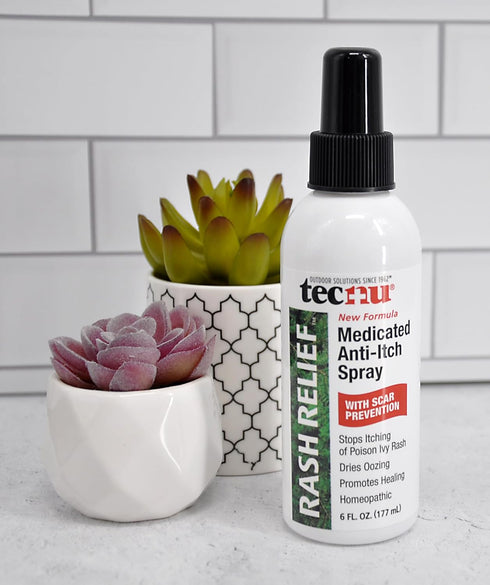 Tecnu Rash Relief Medicated Anti Itch Spray - 6 Fl Oz, Protection & Itchy Skin Relief from Poison Ivy, Rashes, Insect