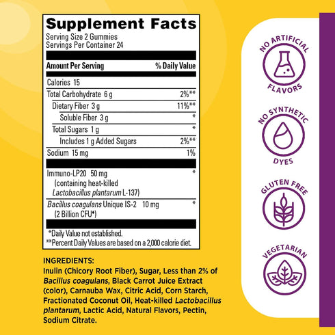 Immune Gummies, 48 Gummies, 24 Nature Made Triple-Action Biotics, Gut and Health Support, Digestive Probiotics