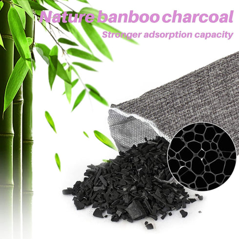 Charcoal Bags Odor Absorber (8x100g) | Activated Bamboo Charcoal Air Purifying Bags for Home, Car, Shoes, Closet