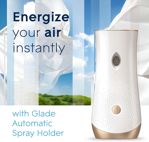 Glade Automatic Spray Air Freshener Refill, Scented Air Freshener for Home and Bathroom, Clean Linen, 6.2 Oz, 3 Count.