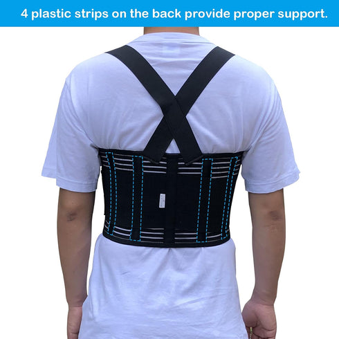 Rib Brace Chest Binder Belt for Men and Women, Breathable Support Wrap for Cracked, Fractured Ribs Protection (Large)
