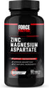 Force Factor Zinc Magnesium Aspartate, 60 Tablets for Testosterone, Performance, Sleep, Recovery Support