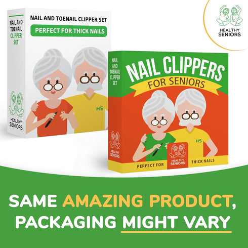 Nail Clippers Set, Easy Grip 360 Rotary Fingernail Clipper, Sharp Heavy Clippers for Thick Nails, Perfect for Diabetics