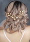 Vintage Gold Leaf Bride Hair Accessories - Hair Pins Clip Bobby Pins, Customised Wedding Pack of 3