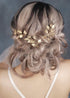 Vintage Gold Leaf Bride Hair Accessories - Hair Pins Clip Bobby Pins, Customised Wedding Pack of 3