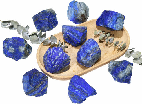 Raw Lapis Lazuli Stone Crystals Bulk, Real Gemstones and Healing Crystals, Rocks and Minerals (1LB)