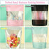 200 Pcs Mylar Bags for Food Storage - 7x10 Holographic Stand Up Resealable Bags for Food, Smell Proof, Black