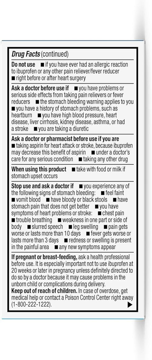 GoodSense 200 mg Ibuprofen Tablets, Fever Reducer and Pain Relief for Body Aches, 100 Count