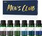 MitFlor Men's Club Fragrance Gift Set, Premium Essential Oils for Home Diffusers, 10ml x 6, Oud Tobacco, Leather,