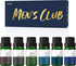 MitFlor Men's Club Fragrance Gift Set, Premium Essential Oils for Home Diffusers, 10ml x 6, Oud Tobacco, Leather,