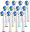 Professional White Replacement Brush Heads, Compatible with Oral-B Braun Electric Toothbrush, 12 Pro Style