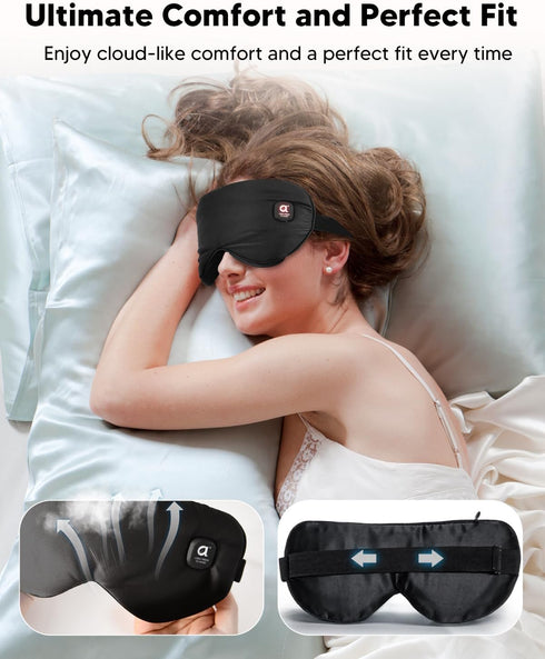 arboleaf Heated Eye Mask, Cordless Rechargeable Warm Compress for Dry Eyes & Better Sleep, Washable & Travel