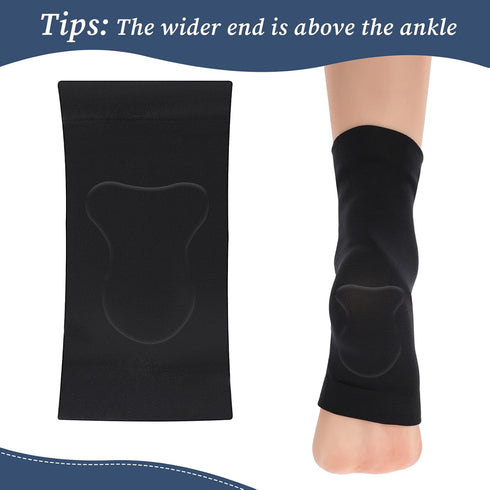 Hpmjz 2 PCS Achilles Tendon Heel Protector Ankle Support Sock Open Toe ompression Sock Compression Padded Sleeve Socks