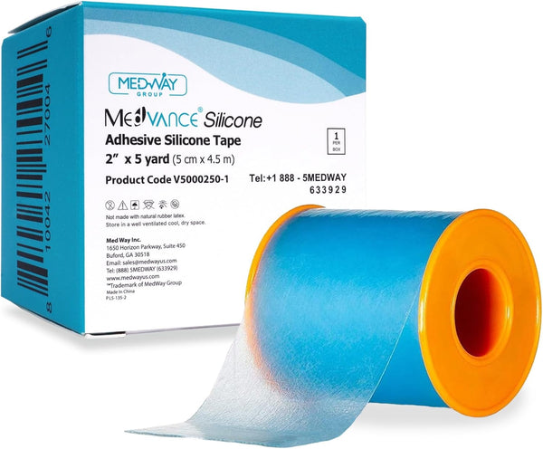 MedVance Silicone Tape, 2" Wide Soft with Perforation, Cuttable, 1 Pack, 5 Yards
