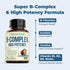 Vitamin B Complex with B12, Niacin, B2, B6, Folic Acid 400mcg - Mood, Energy, Nervous System & Immune Support - One a