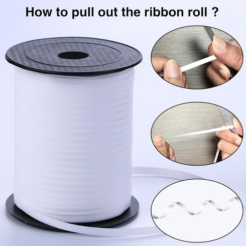 SXDMHYB Ribbon500 Yard1/5" Crimped Curling for Crafts,Gift Wrapping, Balloon String, Baby Shower, Parties & Festivals