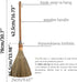 Natural Whisk Sweeping Hand Broom, Vietnamese Straw Soft Broom for Indoor-Outdoor Cleaning, 9.84'' Width, 27.55" Length