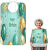 YEGAME Happy Birthday Full-Cover Unisex Adult Bibs with Foldable Crumb Catcher, Waterproof Washable Adjustable Dining