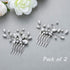 Unicra Silver Bride Wedding Hair Comb, Rhinestone Bridal Headpiece, Sparkly Crystal Hair Accessorie