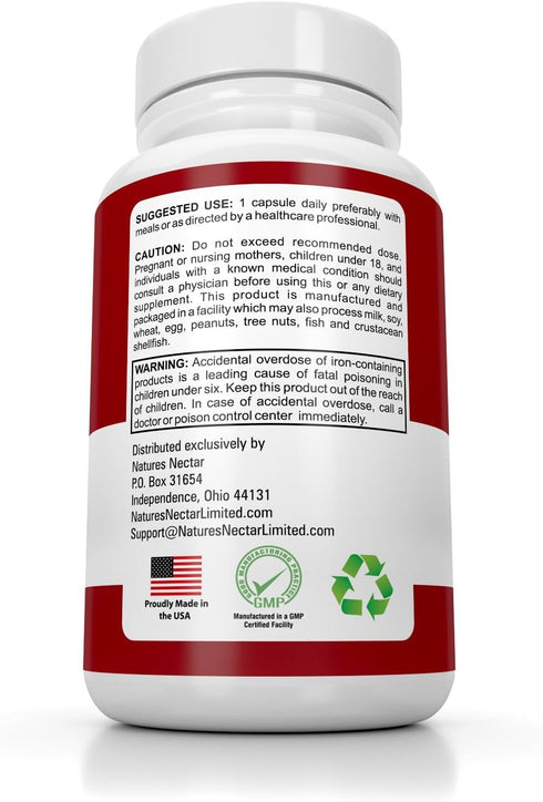 Iron Booster - Iron Supplement for Women, Non-Constipating Ferrous Iron Pills for Anemia, Best Iron Supplements (Slow
