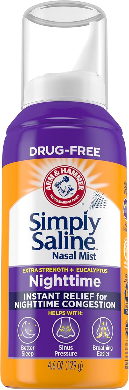 Healthcare Simply Saline Nighttime Nasal Mist 4.25 oz Giant Size Personal /Health Care
