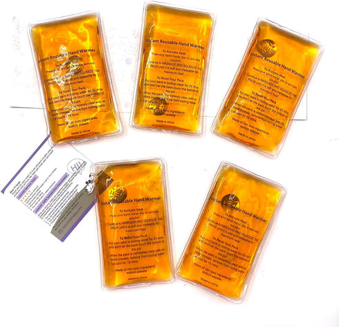 Packs, Reusable Click Instant Heat Pocket Hand Warmers, Snap It Hot/Cold Gel Heating Pad for Adults & Kids, Instant Hot
