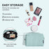 MAANGE Small Makeup Bag - Travel Cosmetic Pouch for Women, Corduroy Portable Zipper Pouch (Gray)