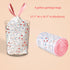 4 Gallon Trash Bags, Drawstring Small Trash Bags 1.1mil Thick for Bathroom, Kitchen, Bedroom, Office (White-Pink, 75