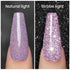 RARJSM Reflective Glitter Gel Polish - Light Purple Sparkle Nail Art Varnish for Salon Home DIY U V L E D Cure Required