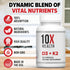 10X Health Vitamin D3 K2 - 125 mcg Vitamin D and 90 mcg Vitamin K Supplements for Bone Health, 60 Capsules