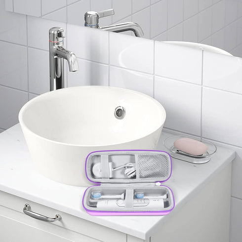 Toothbrush Hard Travel Case Compatible with Philips Sonicare Protectiveclean 4100, 5100, 6100, 6500 (Purple)