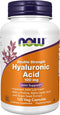 NOW Supplements Hyaluronic Acid 100 mg Double Strength with L-Proline, Alpha Lipoic Acid, Grape Seed Extract, 120 Veg