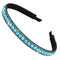 Wecoe Rhinestone Headband - Blue Non-Slip Fashion Bling Hair Band for Women and Girls