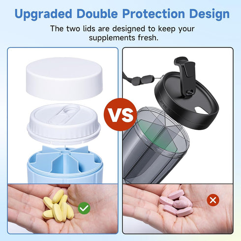 Large Daily Pill Organizer - Efficient Pill Dispenser for Health Management