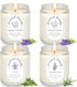 Scented Candle Gift Set, 4 Pack Soy Wax Scented Candles for Home