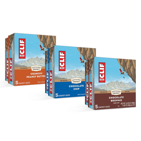 CLIF BAR - Energy Protein Bars - Variety Pack - 3 Flavors