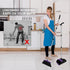 Set, 51" Set Set Broom with Dustpan Combo Household Dustpans and Broom, Standing Dust Pan for Home, Purple Cleaning
